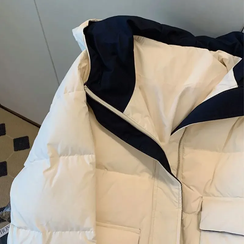 Parkas Women Winter Outwear Hooded Chic Casual All-match Student Basic New Arrival Cozy Warm Ulzzang Simple Long Sleeve Clothes