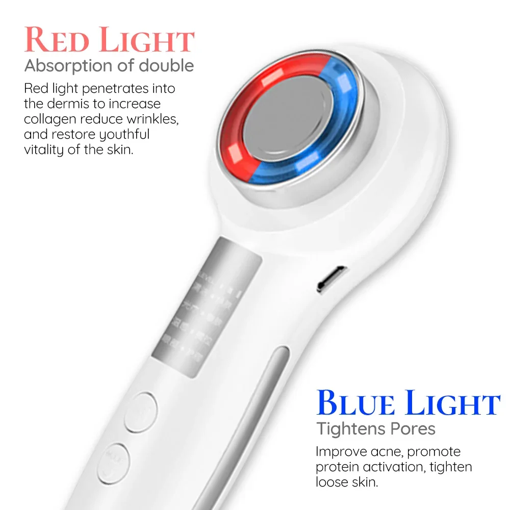 Skin Care Device Facial Beauty LED Photon Rejuvenation Therapy Cleansing Tool Machine Face Eye Skin Lifting Tighten Vibration Massage Device