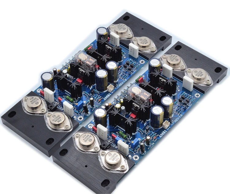 A81  2PCS MJ15024 MJ15025 HIFI Adjustable Class A 200W Stereo Audio Power Amplifier With Protection Circuit