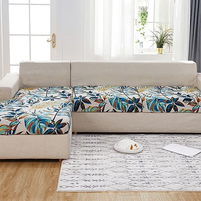 Tropical Leaf Print Waterproof Stretch Outdoor Sofa Covers - Patio Furniture Protectors Slipcovers