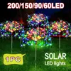 200LED Solar Fireworks Light Outdoor Waterproof Solar Light 8 Lighting Modes DIY Starburst Fairy Light Holiday Decorative Lights 1