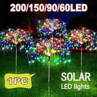 200LED Solar Fireworks Light Outdoor Waterproof Solar Light 8 Lighting Modes DIY Starburst Fairy Light Holiday Decorative Lights 1