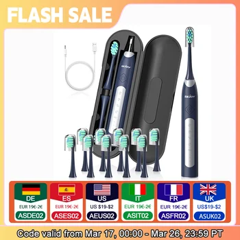 SEJOY Sonic Electric Toothbrush JS10 Oral Cleaning Personal Care Appliances 5 Modes Smart Rechargeable Automatic Toothbrush