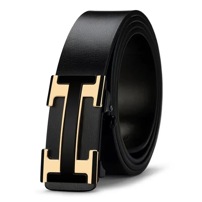 Gold I-shaped buckle belt (no LOGO can be customized)