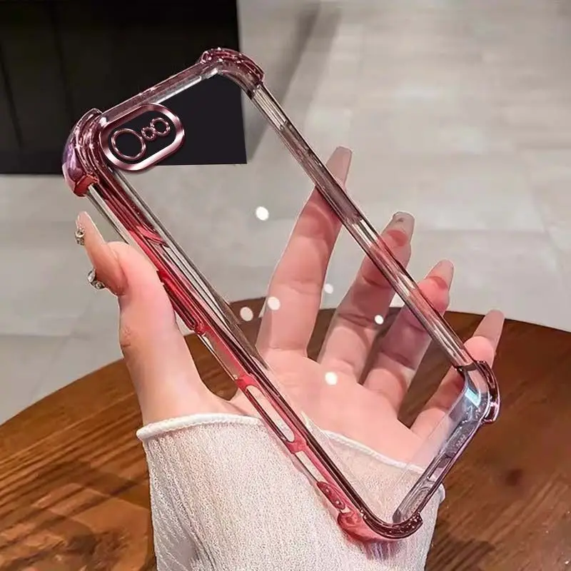 Electroplated Silicone Soft Shell Phone Case with All-Inclusive Lens Protection