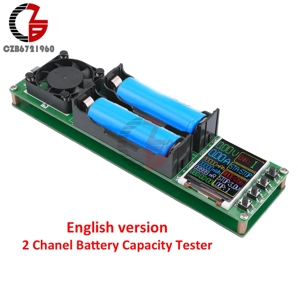 

18650 Lithium Battery Capacity Tester Automatic Internal Resistance Tester Dual Type-C Interface Battery Power Detector Module