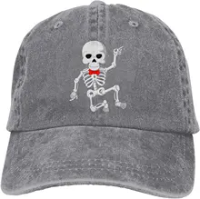 

Skeleton Baseball Cap Funny Cowboy Hat Unisex Adult Vintage Trucker Hats Adjustable Washable