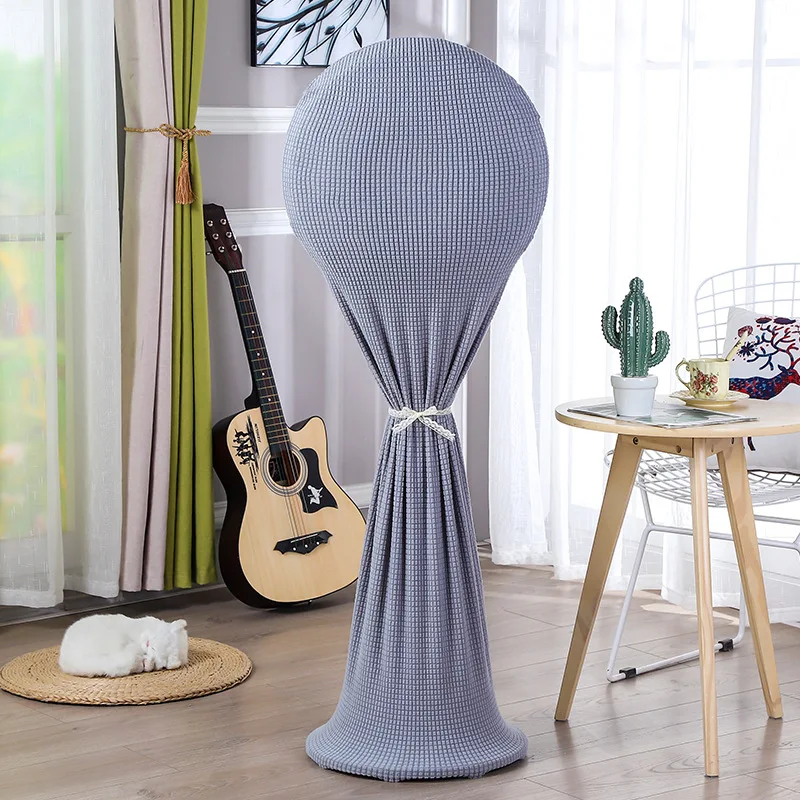 Solid Color Stretch Fan Dust Cover Full Coverage Protector Water-resistant Tower Electric Fan Covers Universal Storage Cover