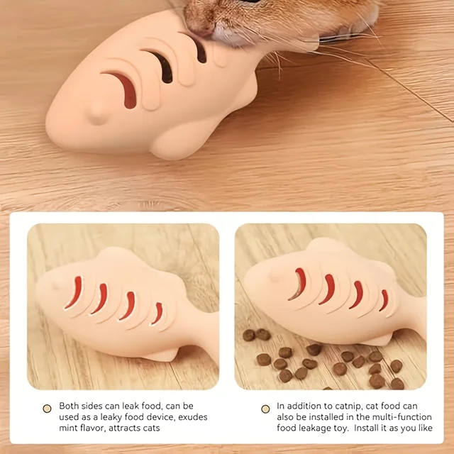 1pc Octopus-Shaped Cat Chew Toy - Interactive Treat Puzzle Feeder & Dental Teether，Self-Entertaining Silicone Pet Toy 5