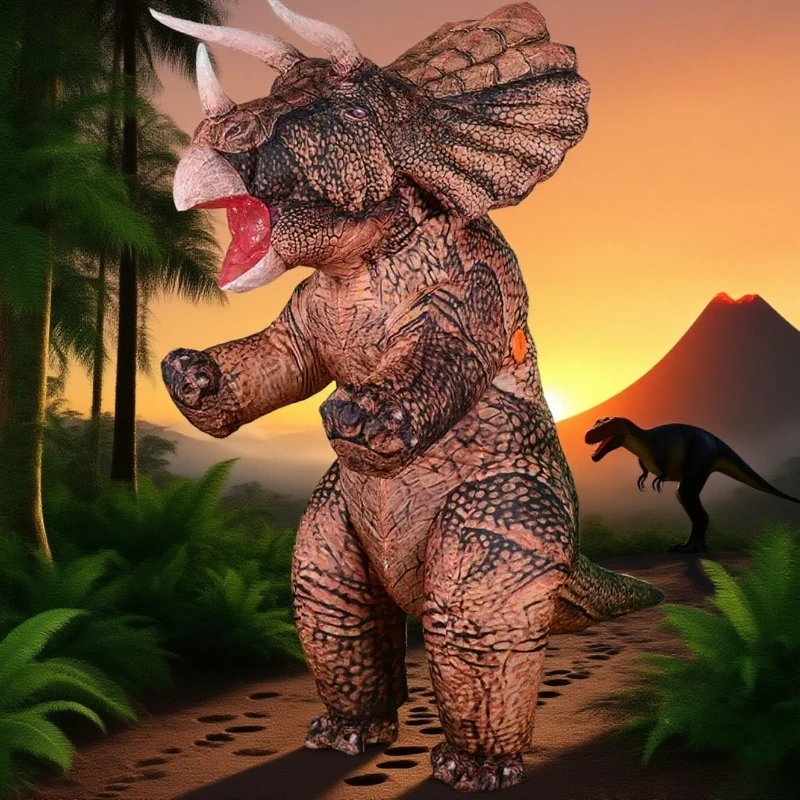 Adult inflatable Triceratops costume Halloween giant dinosaur series ...