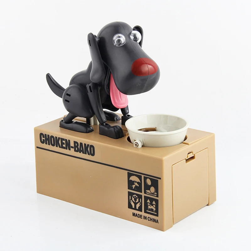 Cartoon Cute Money Eating Dog Savings Jar Toy Funny Stealing Money Dog Fortune Eating Savings Jar Children Toys Gifts