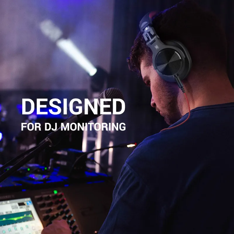 Bedrade over-ear koptelefoon met microfoon voor studio en dj_voghion.com