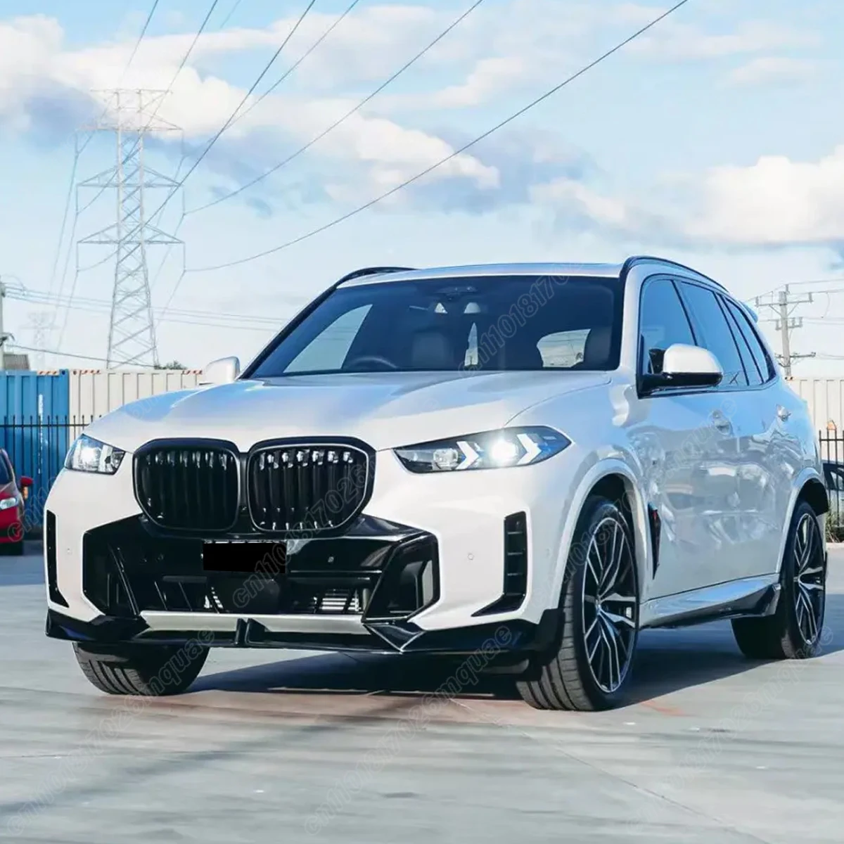 BMW X5 G05 M-Sport LCI 30d 40i 40d 50e M60i 2023 2024 차량용 프론트 범퍼 스포일러 립 가드 프로텍터 익스테리어 스포일러 바디 키트
