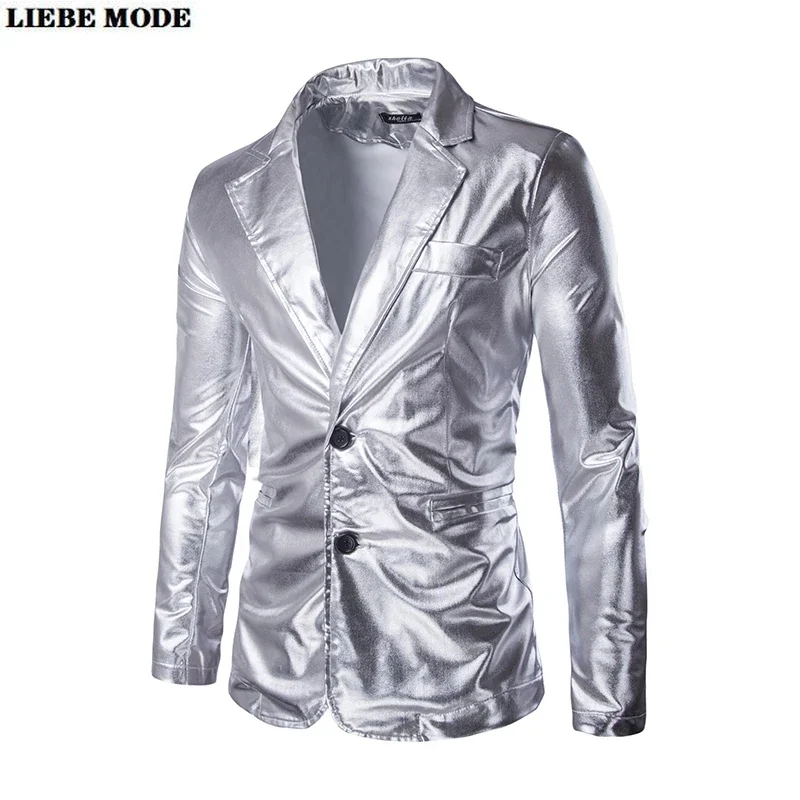 

Shiny Black Gold Silver Embellished Blazer Jacket Men Nightclub Prom Suit Blazer Men Costume Homme Stage Suit Jacket for Singers