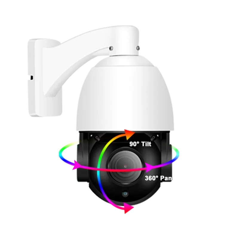 H.265 5MP IP POE PTZ 20배 광학 줌 스피드 돔 IP 카메라 내장 마이크 POE 지원