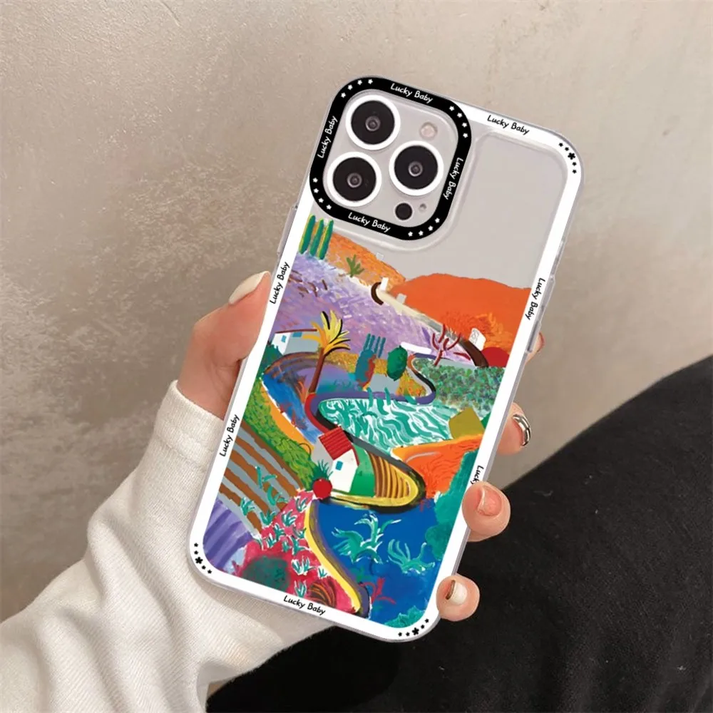 David Hockney Art Phone Case For Samsung A 10 20 30 70 13 21 32 72 22 51 52 53 71 73 32 4g 32 5g Fundas