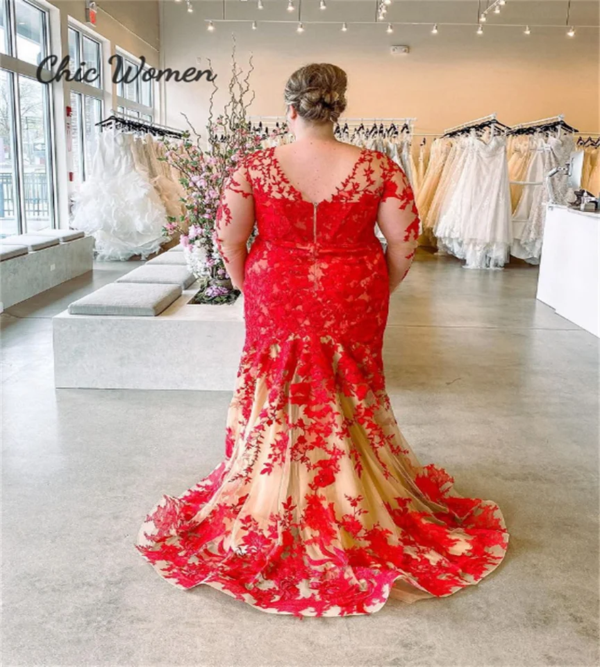 Formal Wear Chinese Qipao Dress Plus Size Red Bridal AO DAI With Gold Lace  Vietnamese Bridal