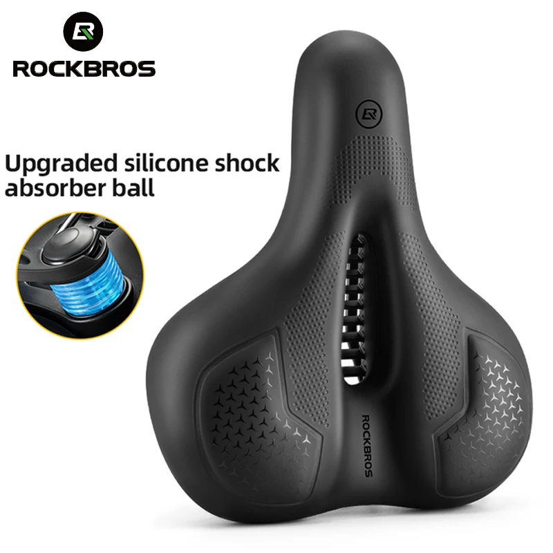 ROCKBROS MTB Bike Bicycle Saddle Rail Hollow Breathable Absorption Rainproof Soft Comfortable Sponge Casual Road Cycling Seat bicycle saddle