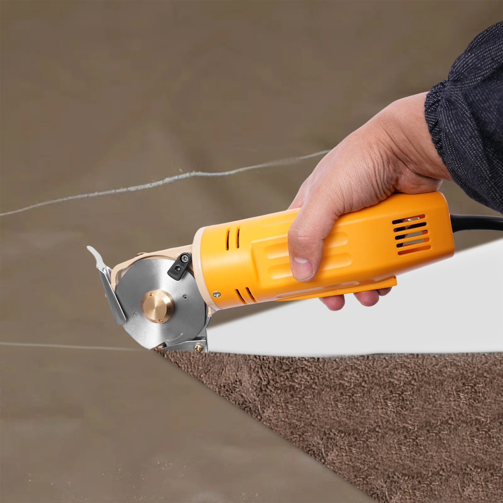 170W Electric Rotary Scissors Power Cutter 220V for Cutting Canvas, Carpet, Footbed, Fabric, Cotton, Silk, Synthetic Fiber