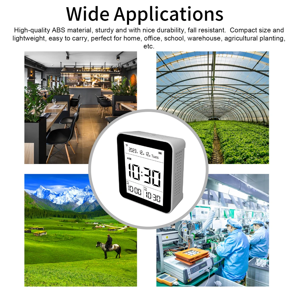 9 in 1 Air Quality Monitor CO2 Meter Carbon Dioxide Detector CO2 CO TVOC HCHO PM2.5 PM1.0 PM10 Temperature Humidity Detection