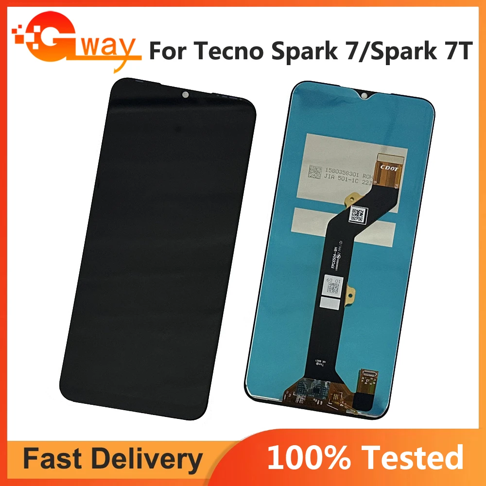 For Tecno Spark 7 KF6 KF6j KF6i KF6k PR651 PR651E KF6m KF6h Spark7T KF6p LCD Display Touch Screen Digitizer Assembly Replacement