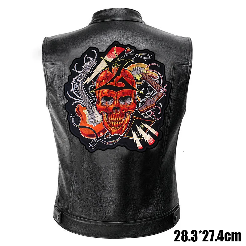 Lederjacken- und Jeans-Patches: Große, aufbügelbare Rückenpatches für Kleidung, DIY, Motorrad, Biker, Punk – Aufnäher und Abzeichen – Detail 20