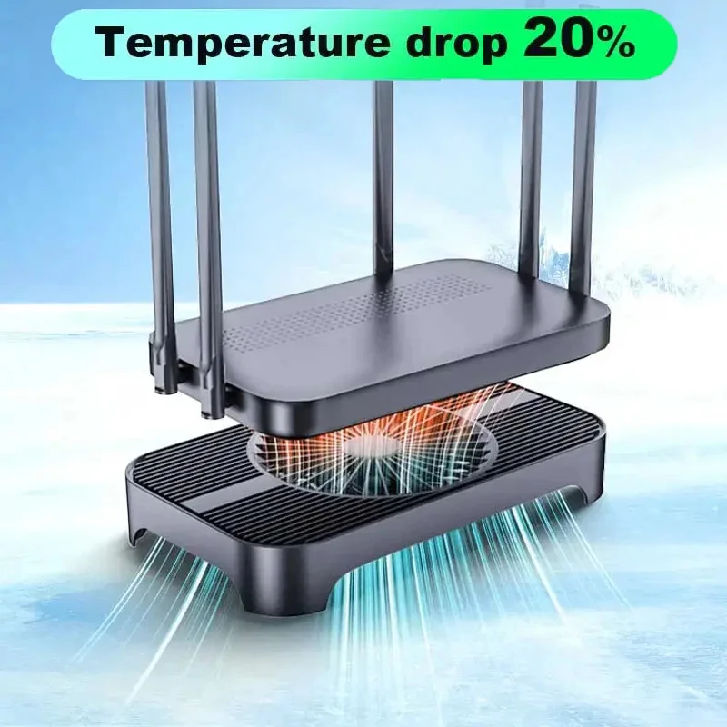Z-X3 Router Radiator Base Optical Cat Set-top Box MINI Host Bracket 14CM Fan