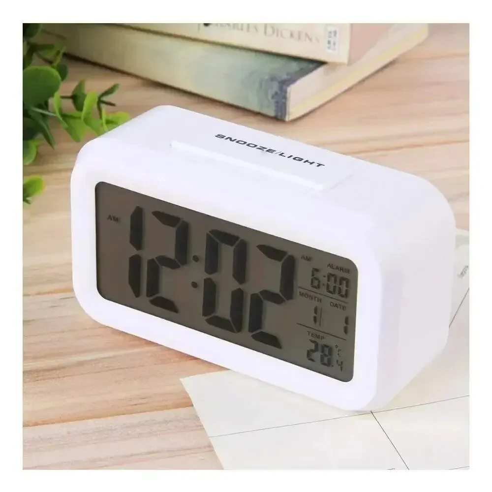 LED Alarm Clock Digital Backlight Snooze Data Time Calendar Desktop Multifunction Electronic Table