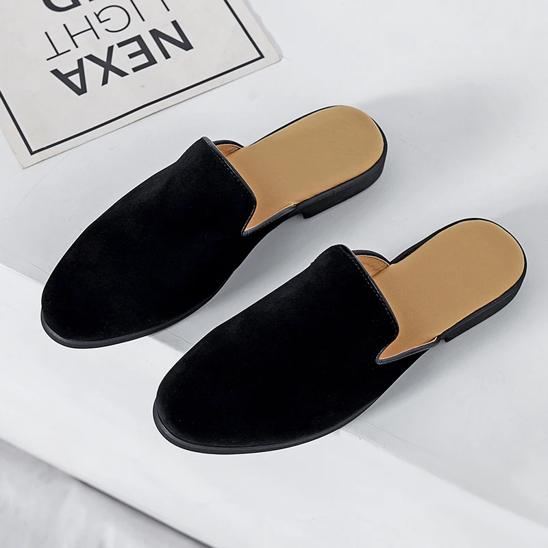 Italian Luxury Slip-On Loafers Men's white Daily Soft Sole Casual Shoes Outdoor Business Dress Shoes Indoor mens leather sandals