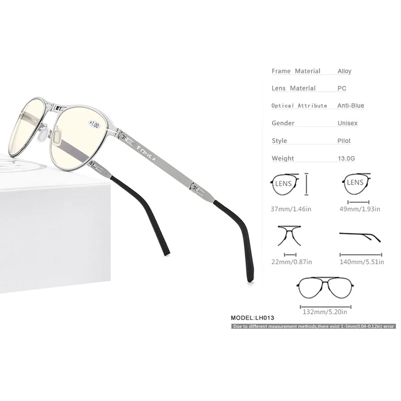 FONEX Anti Blue Blocking Folding Reading Glasses Men Women Presbyopia Hyperopia Diopter Screwless Foldable Eyeglasses LH013 5