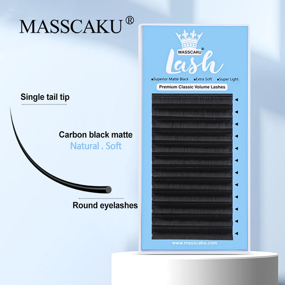 Eyelash Extension Flat Lash/Individual Eyelash Extension Supplies Salon E/B Curl/Thickness 0.10mm~0.15mm Length 8-15mm Mixed Tray (0.20mm, 10mm