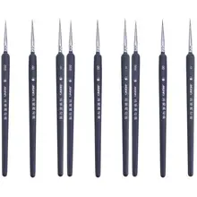 

9 pcs Wolf Hair Brushes Set for Detail Art Painting Miniatures Acrylic Watercolor Oil Gouache (000 + 00 + 0)