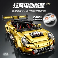 IN STOCK 10640 MOC Technical Remote Control Sports Car Building Blocks Bricks Assembling Model Toys for Boys Christmas Gift Set 4