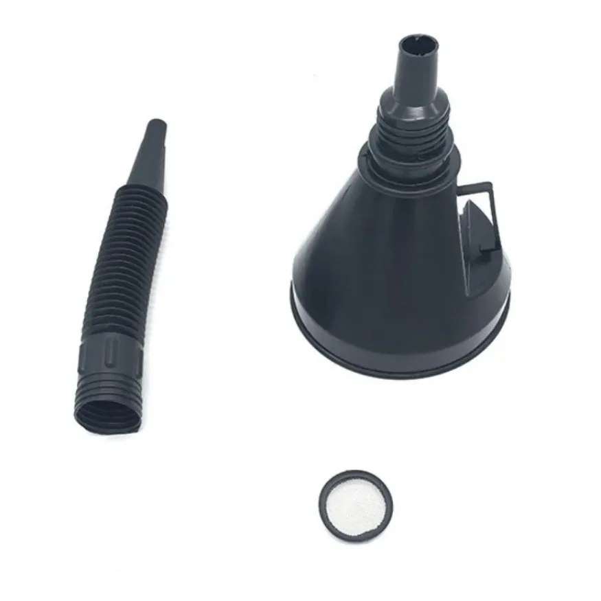 Oil Filter Funnel Car Repair Tool Oil Filling Equipment with Filter Flexible Tube for Safety Emergency Travel Car Accessories 1x