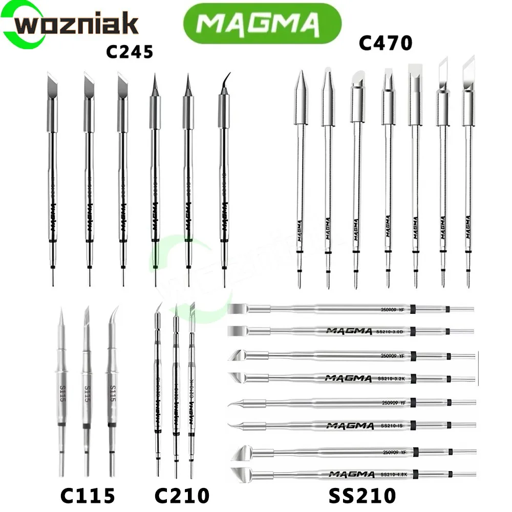 MAGMA C115 C210 T245 C470 무연 납땜 인두팁 가열 코어 (SUGUN GVM OSS Relife YCS 납땜 스테이션 핸들과 호환 가능)