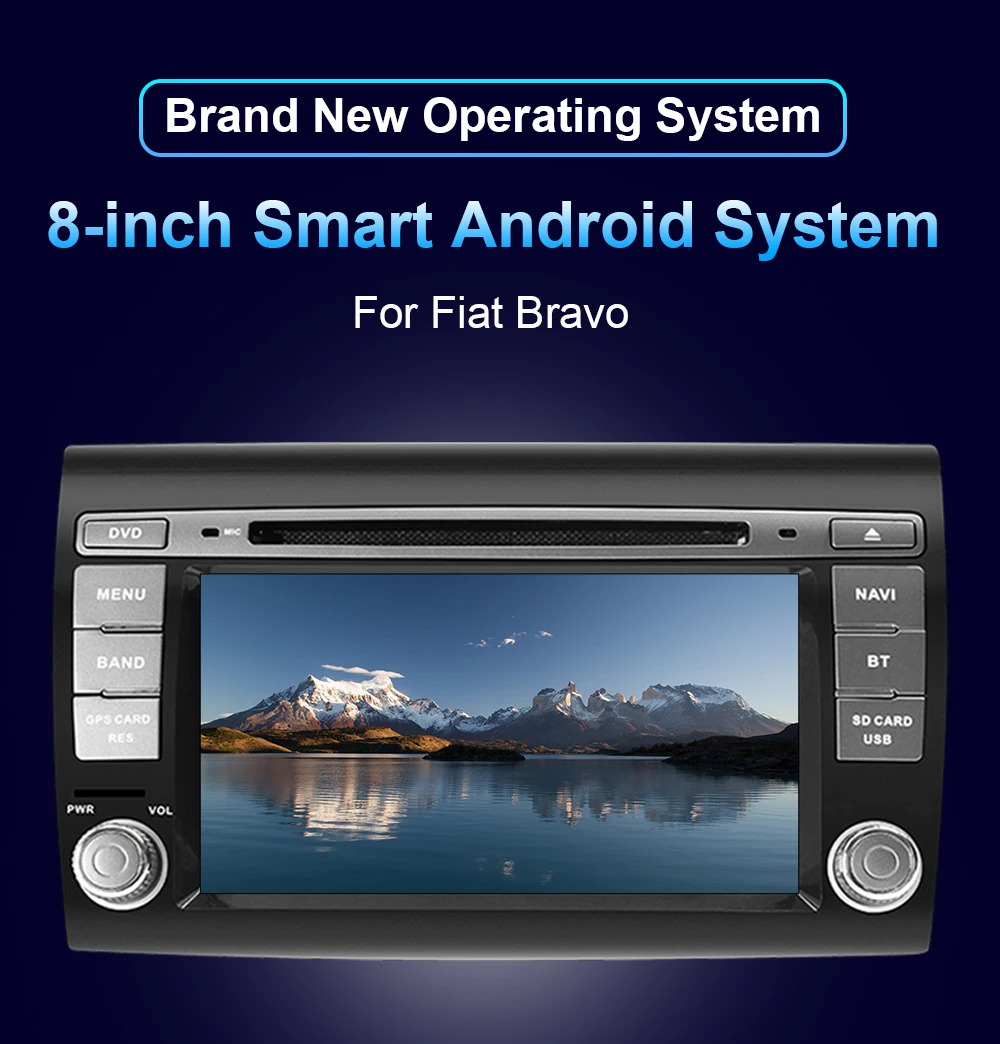 Android Car Radio DVD Player For Fiat Bravo 2007-2012 Touch Screen Car GPS Navig
