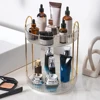 360 Degree Rotating Cosmetic Display Case Detachable Makeup Organizer Light Luxury Versatile for Dressing Table Washing Table 1