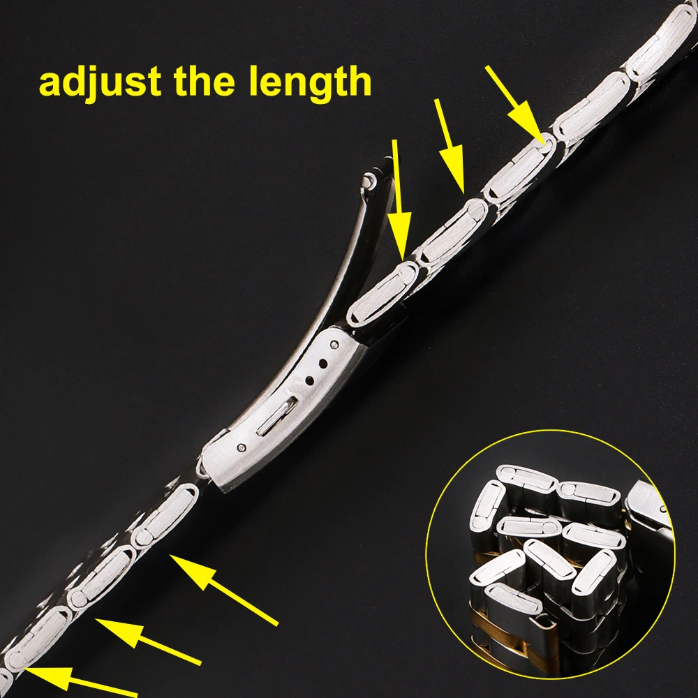 Premium Steel Watch Band - Elegant Metal Bracelet