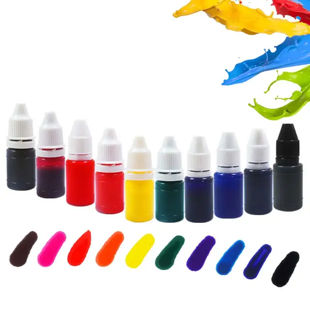 10Pcs 7ml Premium Stamp Refill Flash Refill Ink: Add Color to Your Stamp Collection!