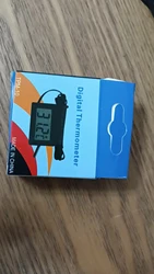 Compact Digital Car Thermometer and Hygrometer with LCD Display (WHITE1M)