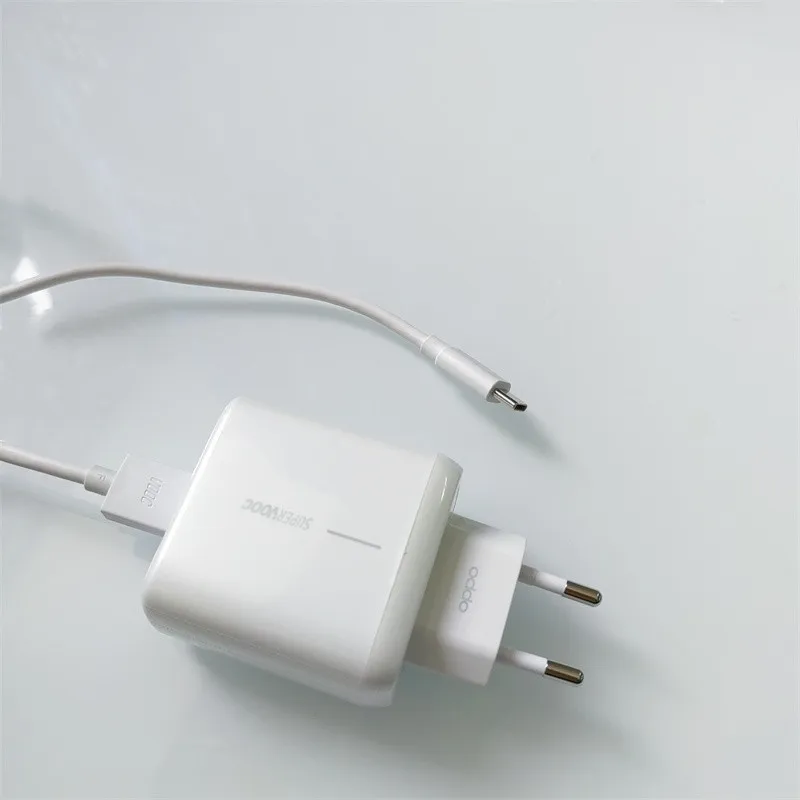 65W Supervooc Fast Charger 1M Type-C Cable For OPPO Reno
