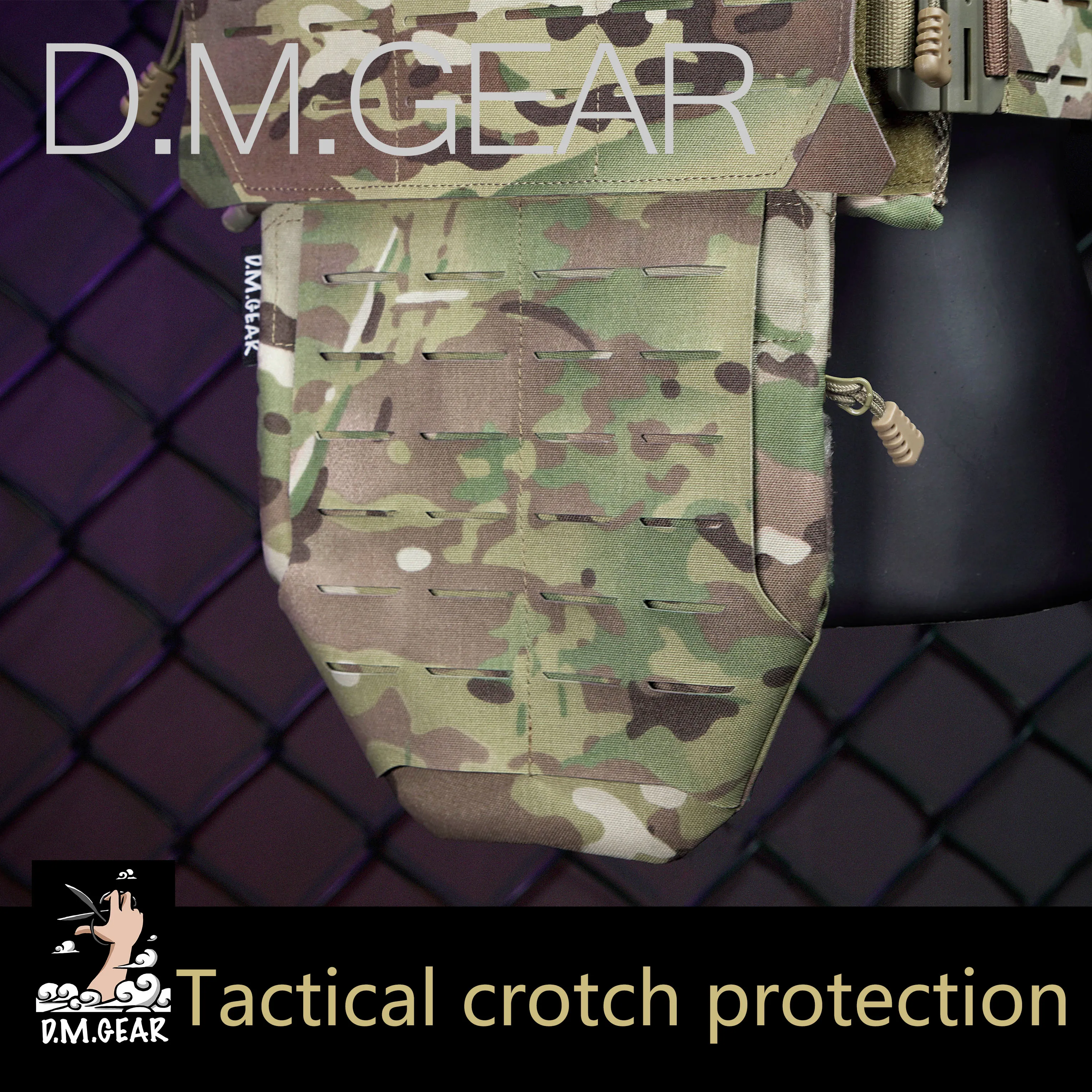 

DMGear Tactical Pleated Military Vest Crotch Groin Protection Army Gear Accessory Airsoft War Men Molle Body Armor Bag Equipment