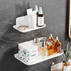 Folding Wall Mounted Shelf Saving Space Foldable Storage Rack Punch-Free Phone Holder Wifi Router Storage Tray BathroomOrganizer 5