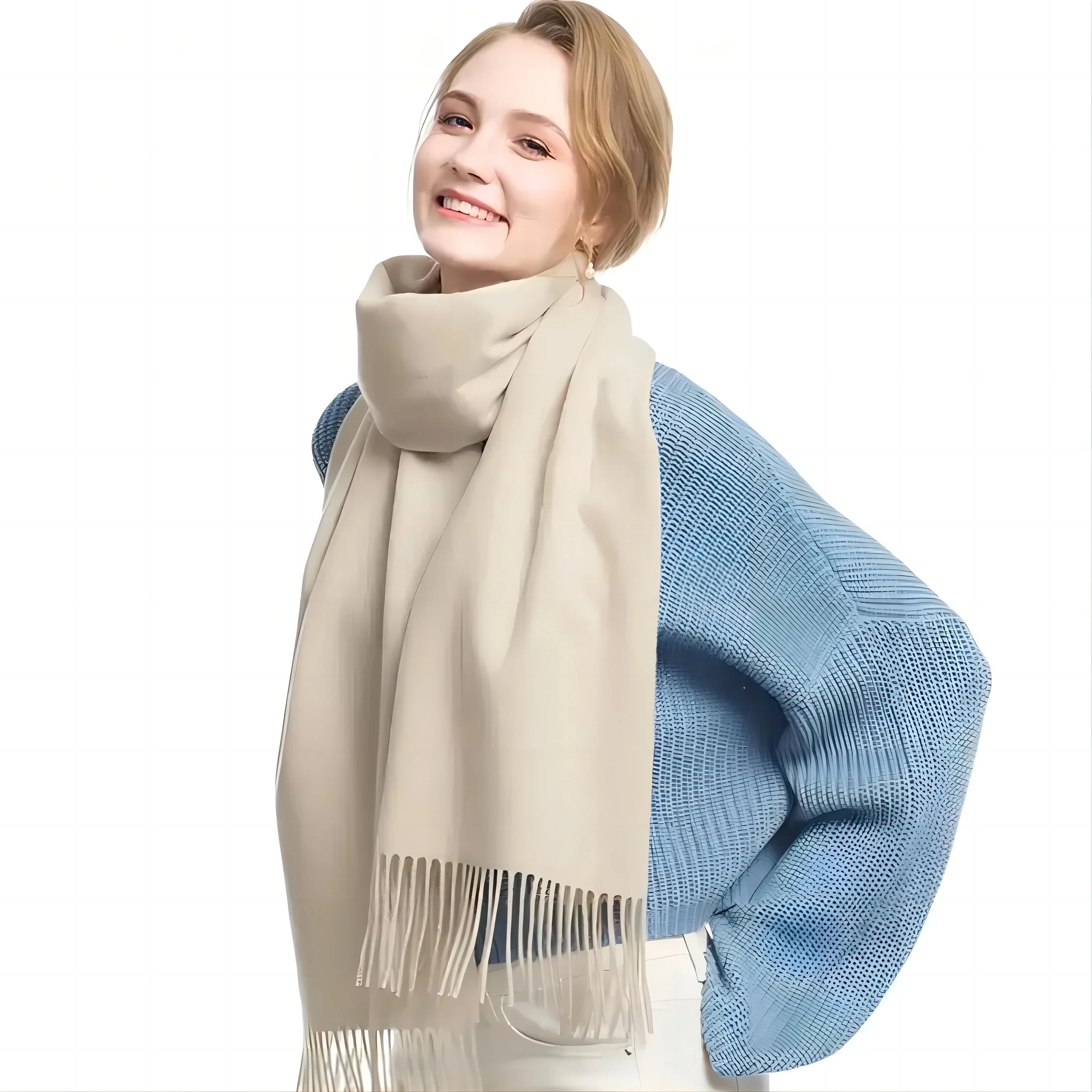 

WJ397A27-A33 Luxury brand design New Women's winter warm scarf cotton ethnic style tassel shawl fashion large square scarf