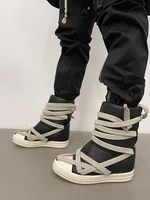 2023 High Top Sneakers Platform Corss Tied Men's casual boot Shoes Women Sneakers Designed Causal Flats Ankle Botas Size 44 - Image 4