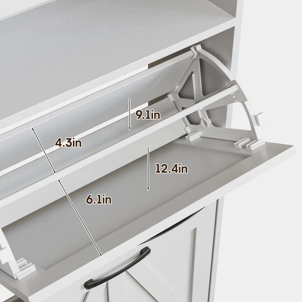Shoe Cabinet with 4 Flip Drawers for Entryway Freestanding Shoe Organizer