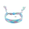 Boho tissé broderie amour poignet tricoté Bracelets d'enveloppement corde à la main tissage tressé glands ethnique femmes hommes bijoux