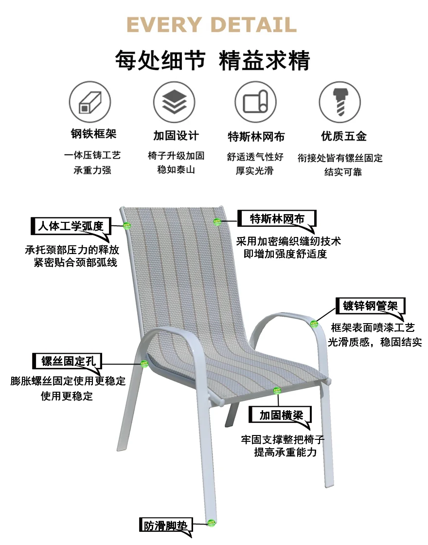 Description Picture 3 of itemCountry Modern Outdoor Terrace Leisure Table Chairs Set Garden Balcony Courtyard Outdoor Luxury Table and Chair Tent Furniture