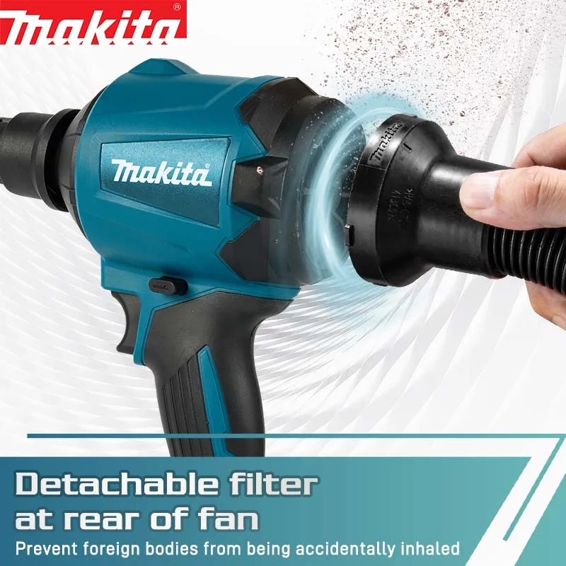 Makita rechargeable dust gun 18V lithium battery brushless motor DAS180 household handheld cordless hair dryer 2