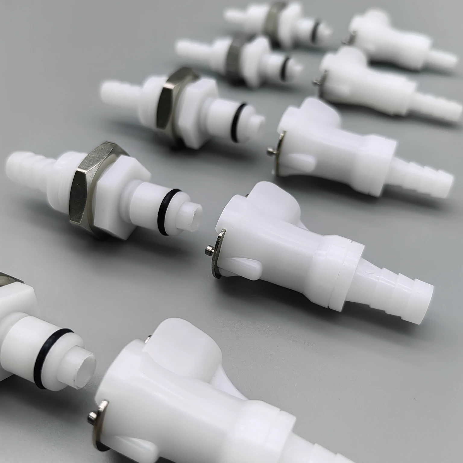 1/4 Plastic Pipe Quick Coupling Hose Barb Fittings Valved In-Line Shut off Female Quick Connector With Return Valve pipe quick connector